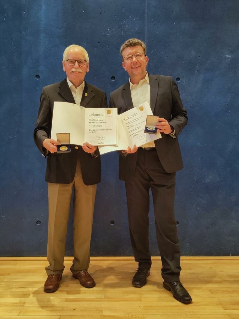 Ehrung Michael Langhammer Peter Faber