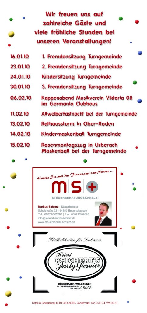 Fastnachtsprogramm Rödermark 2010