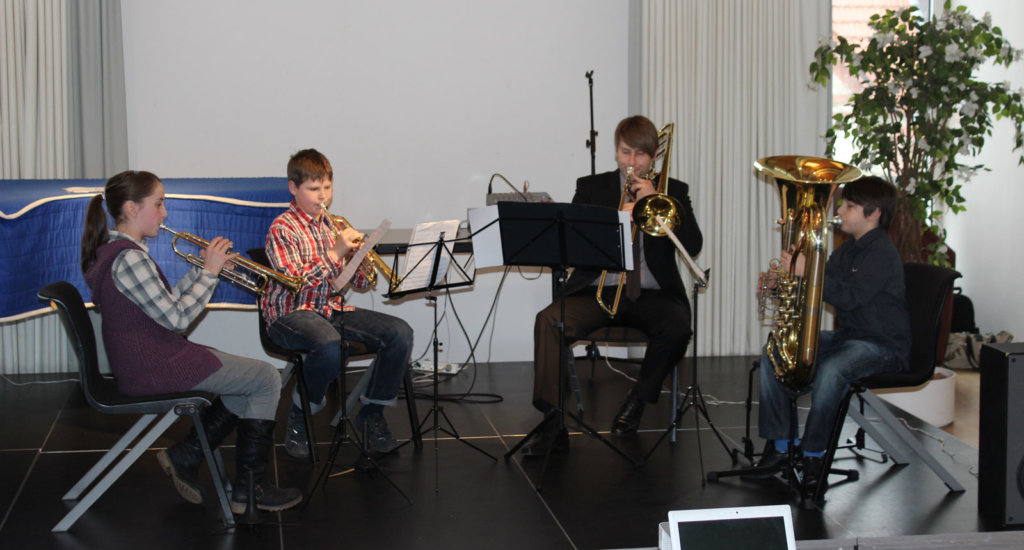 Auftritt des Blechbläserensembles