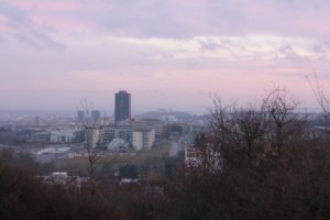 Brno mit Unicampus und Festung Špilberk